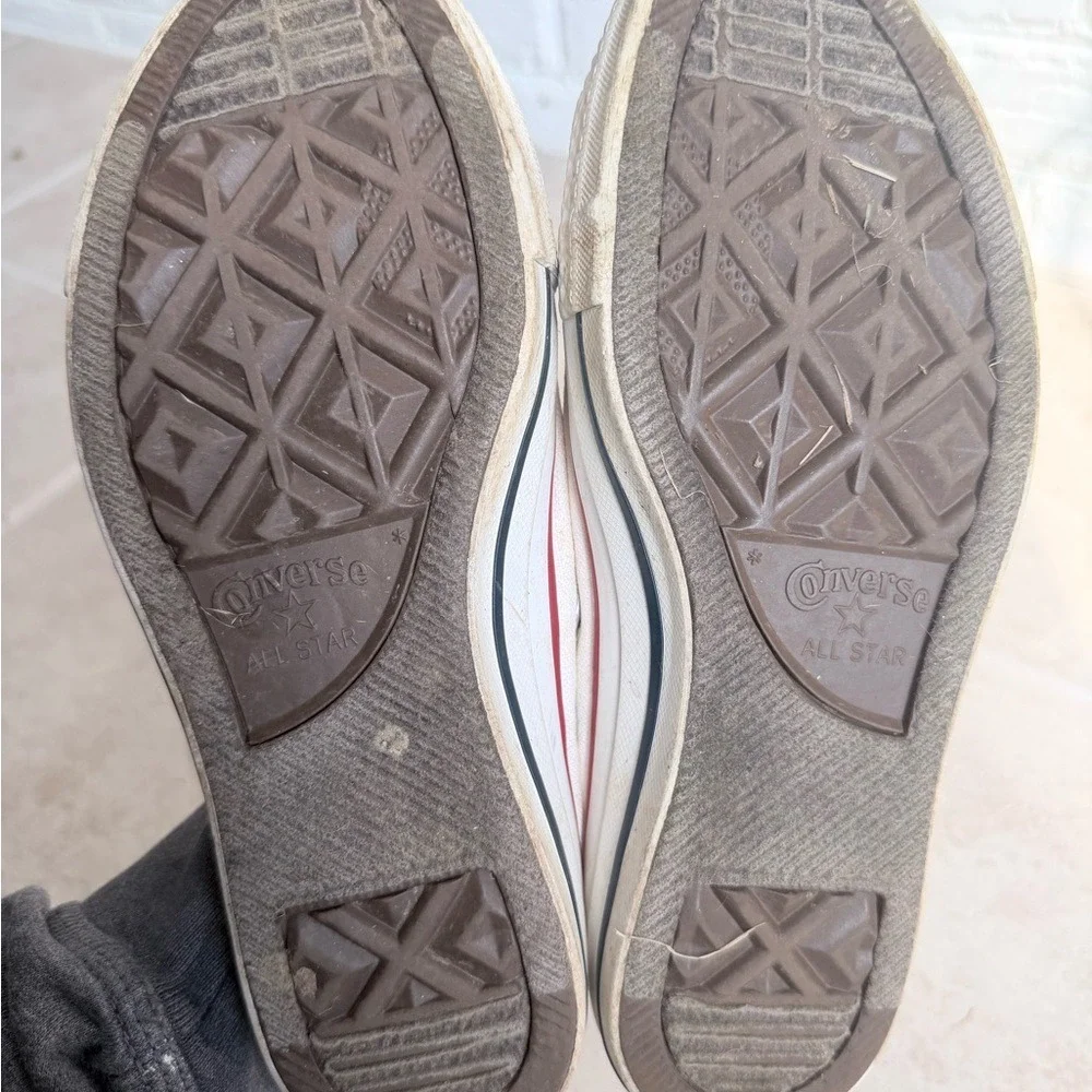 Converse All Star Low Top Sneakers White Canvas Shoes Womens Size 7‎